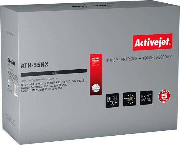 Toner zëvendësues Activejet ATH-55NX për printer HP, i zi