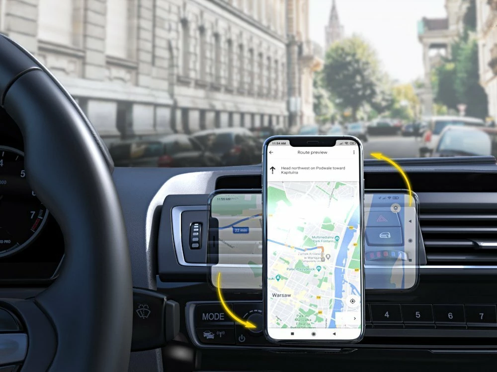 Mbajtës magnetik për veturë Wozinsky WMH-03, për grilë, i zi