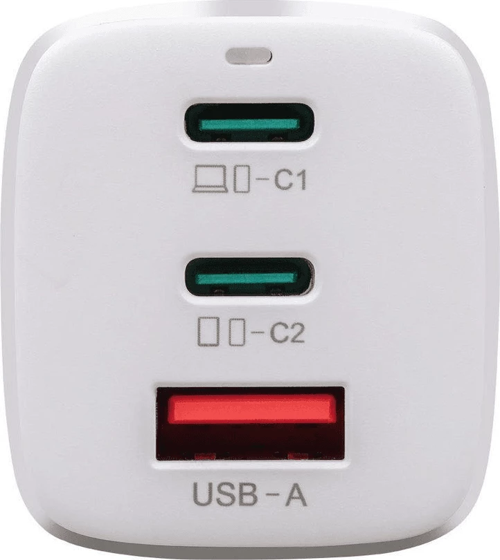 Karikues muri ONASI FlashBang GaN Fast Charger 65W PD, 2x USB-C + 1x USB-A, i bardhë