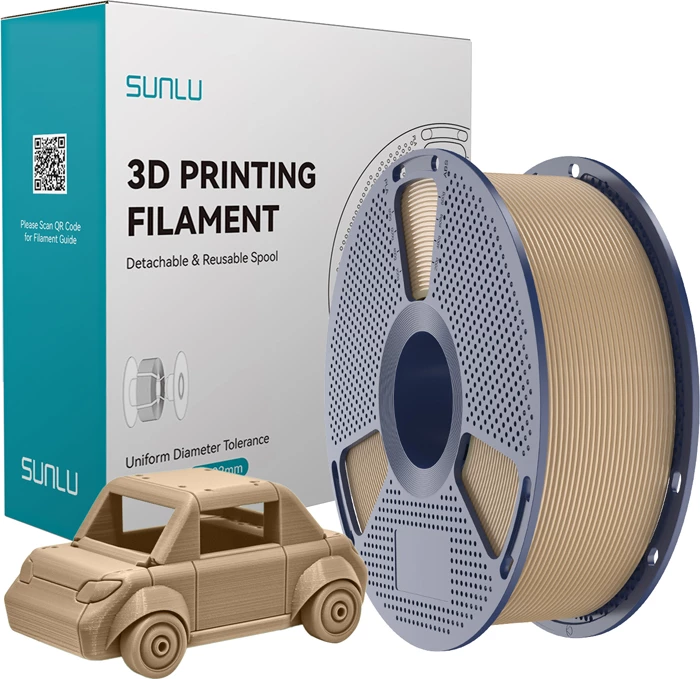 Filament PETG për 3D printim Sunlu PETG Oak, spulë e ripërdorshme, Oak