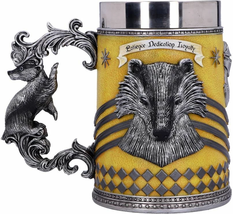 Kupë NEMESIS NOW Harry Potter Hufflepuff 600 ml, 15.5 cm, verdhë/zi