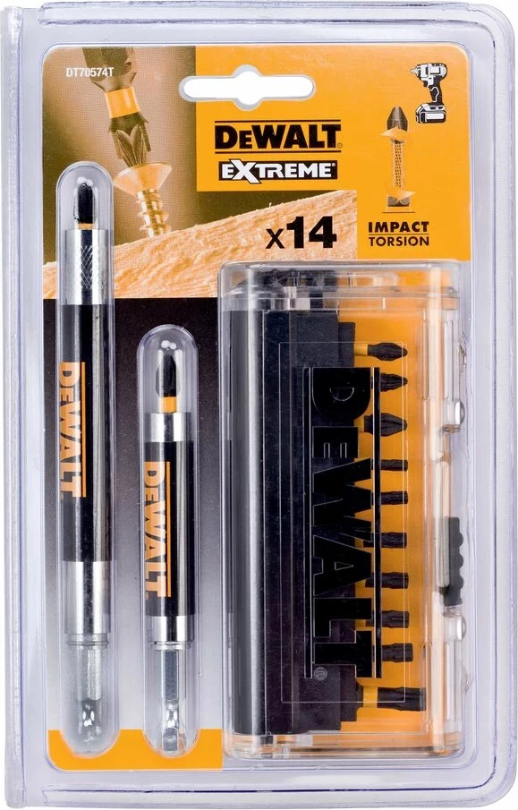 Set adapterësh për bitë Dewalt DT70574T, Impact Torsion, 14 copë