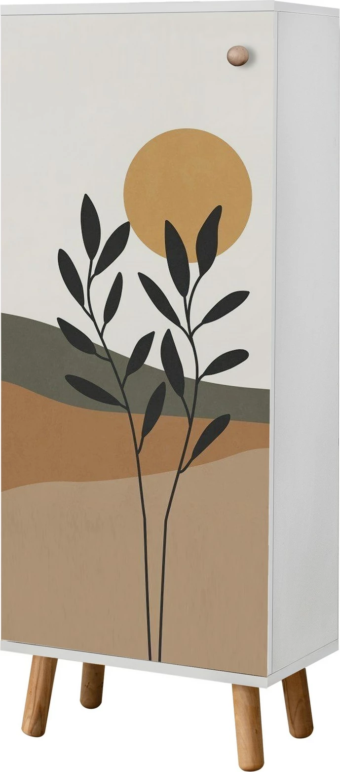 Set mobiljesh për korridor, ngjyrë e bardhë dhe gur, Skye Decor, 956-0900