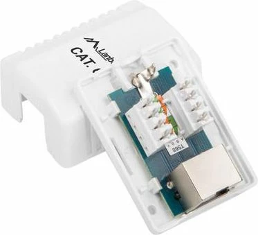 Prizë rrjeti Lanberg OS6-0001-W Cat.6, 1x RJ45 e ekranizuar, montim sipërfaqësor, e bardhë