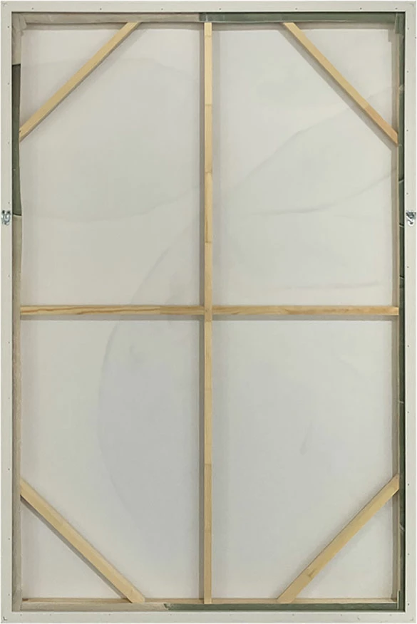 Pikturë dekorative RHEA me kornizë, kanavacë, ngjyrë ulliri-bezhë, 82.6x4.3x122.6cm