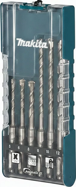 Set burgjish për beton Makita E-15730, SDS-Plus, 6 copë, 5-12 mm