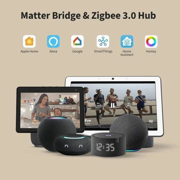 Panel hub smart AQARA S1 Plus MP-K03D, Wi‑Fi/Zigbee 3.0/Matter, ekran 1440×720, 2 Switch elektrik + 6 Switch wireless, set 1 copë