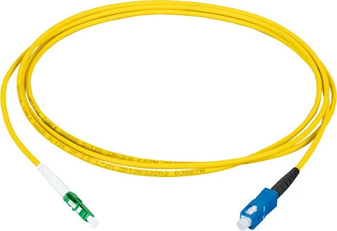Kabllo patch fibra optike EFB Elektronik LC/APC në SC, OS2 G657A2, 1 m, LSZH, e verdhë