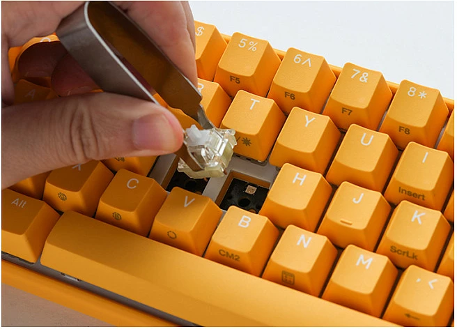 Tastierë gaming Ducky One 3 Yellow Mini, RGB LED, MX-Red, e verdhë