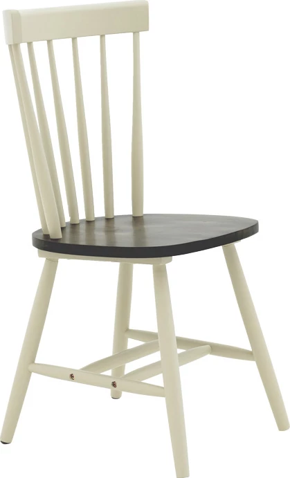 Karrige Larus dru natyral gome anthracite-bardhë, 50x49x90cm, set prej 2 copash