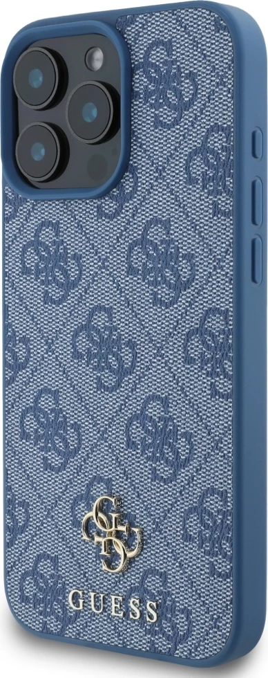 Mbështjellës Guess HC PU 4G Small 4G and Classic MagSafe për iPhone 16 Pro, Blu