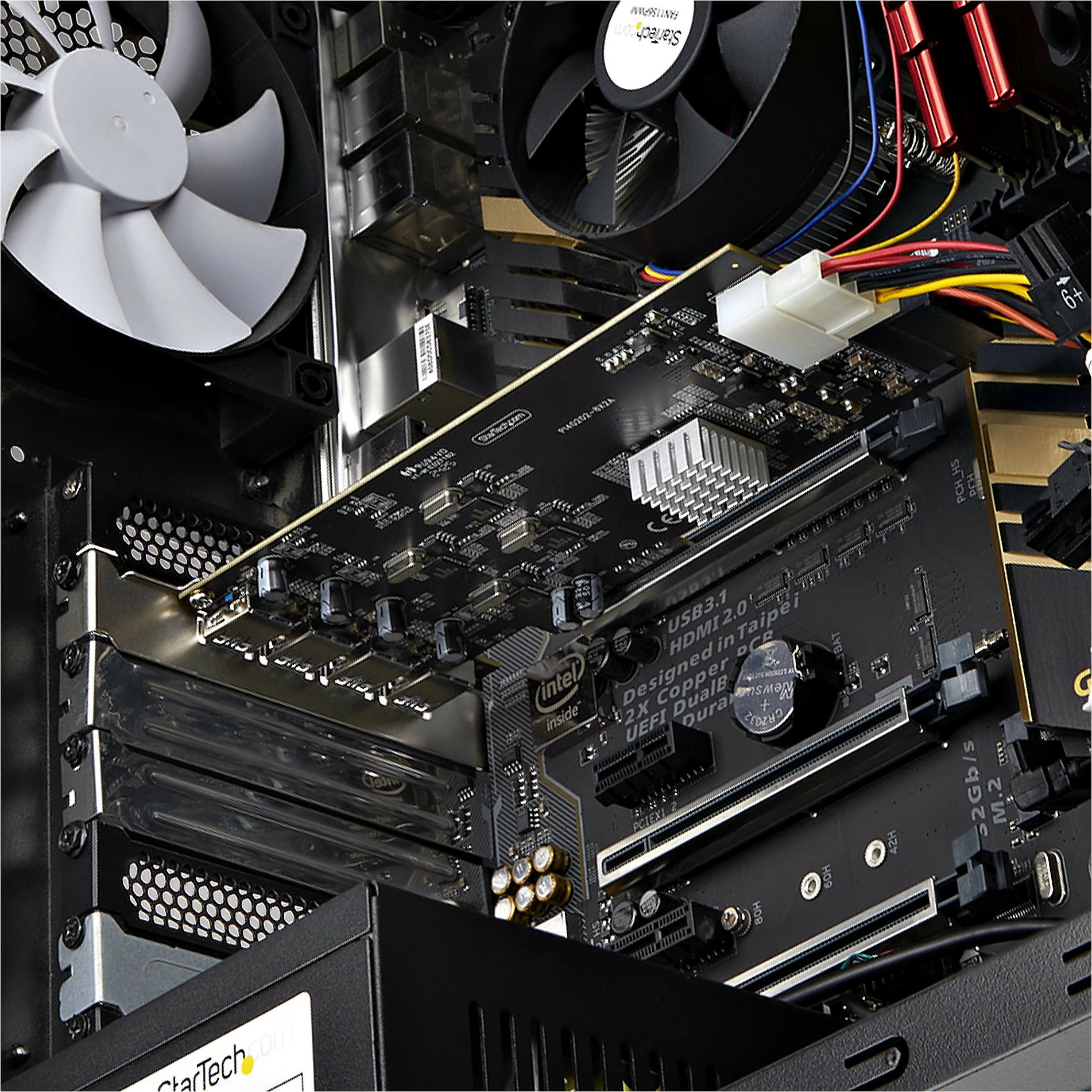 Kartë zgjerimi USB PCIe StarTech 4-Port, USB 3.2 Gen 1 5Gbps, 4x USB-A, PCIe 2.0 x4, e zezë