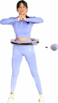 Hula hoop magnetik HMS HHM13, me peshë dhe numërues, i rregullueshëm 9-13 elemente (bel 60-96 cm), 40 cm, vjollcë