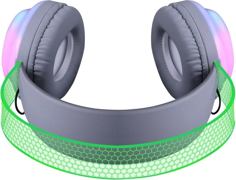 Kufje pa tela Defender FreeMotion B651, me drita LED, Gri