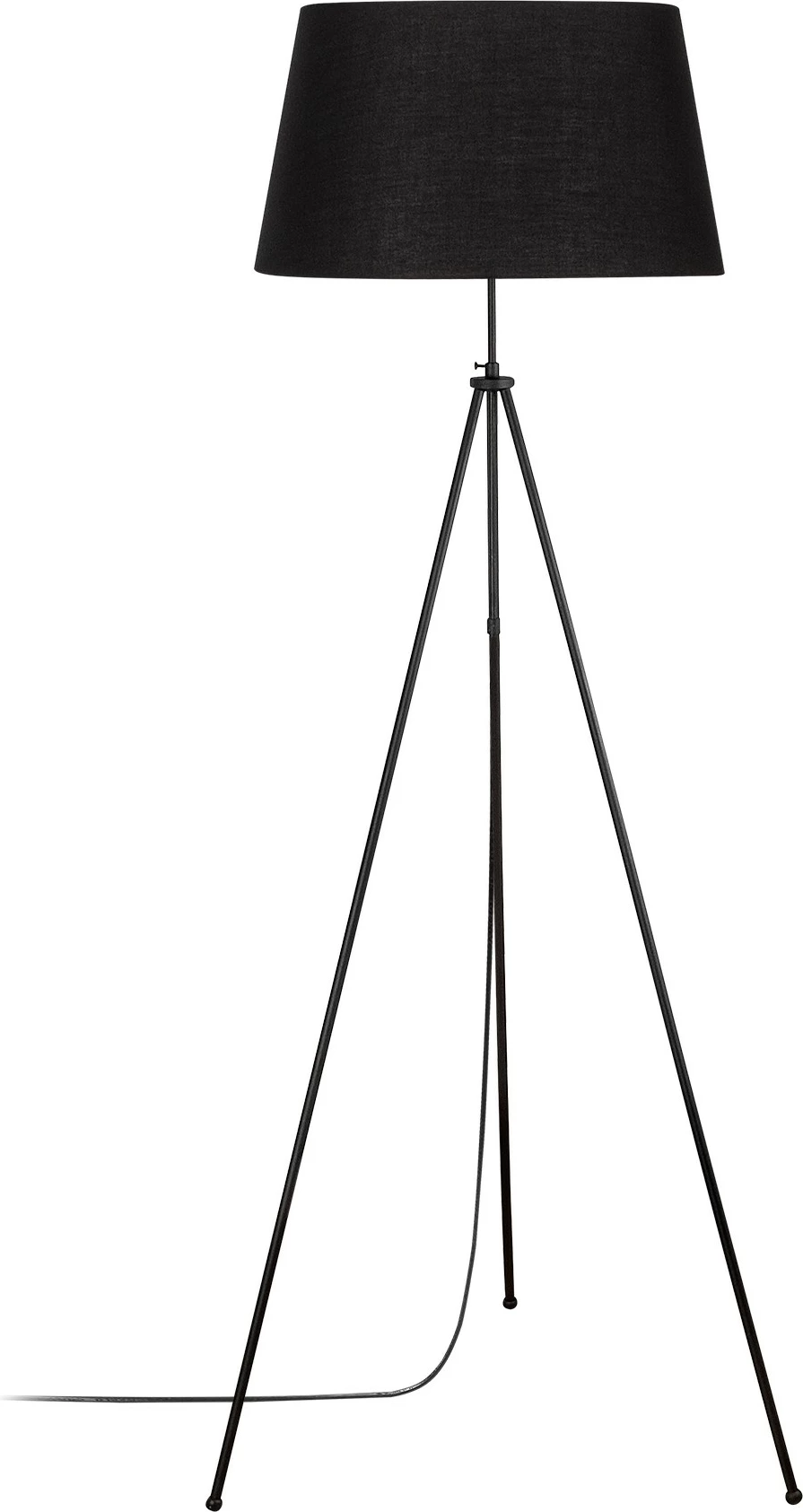 Llambë dyshemeje Opviq, tripod, e zezë, 65x65x165 cm
