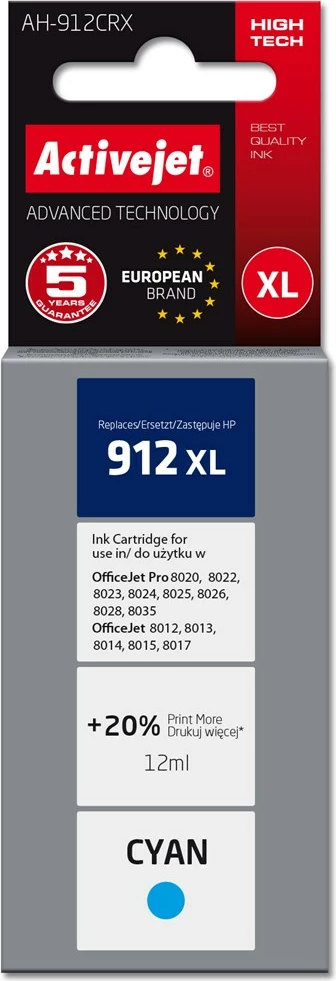 Ngjyrë zëvëndësuese Activejet AH-912CRX për printer HP