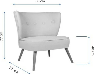 Karrige krahu Atelier del Sofa, ngjyrë e kuqe tile, Bienville