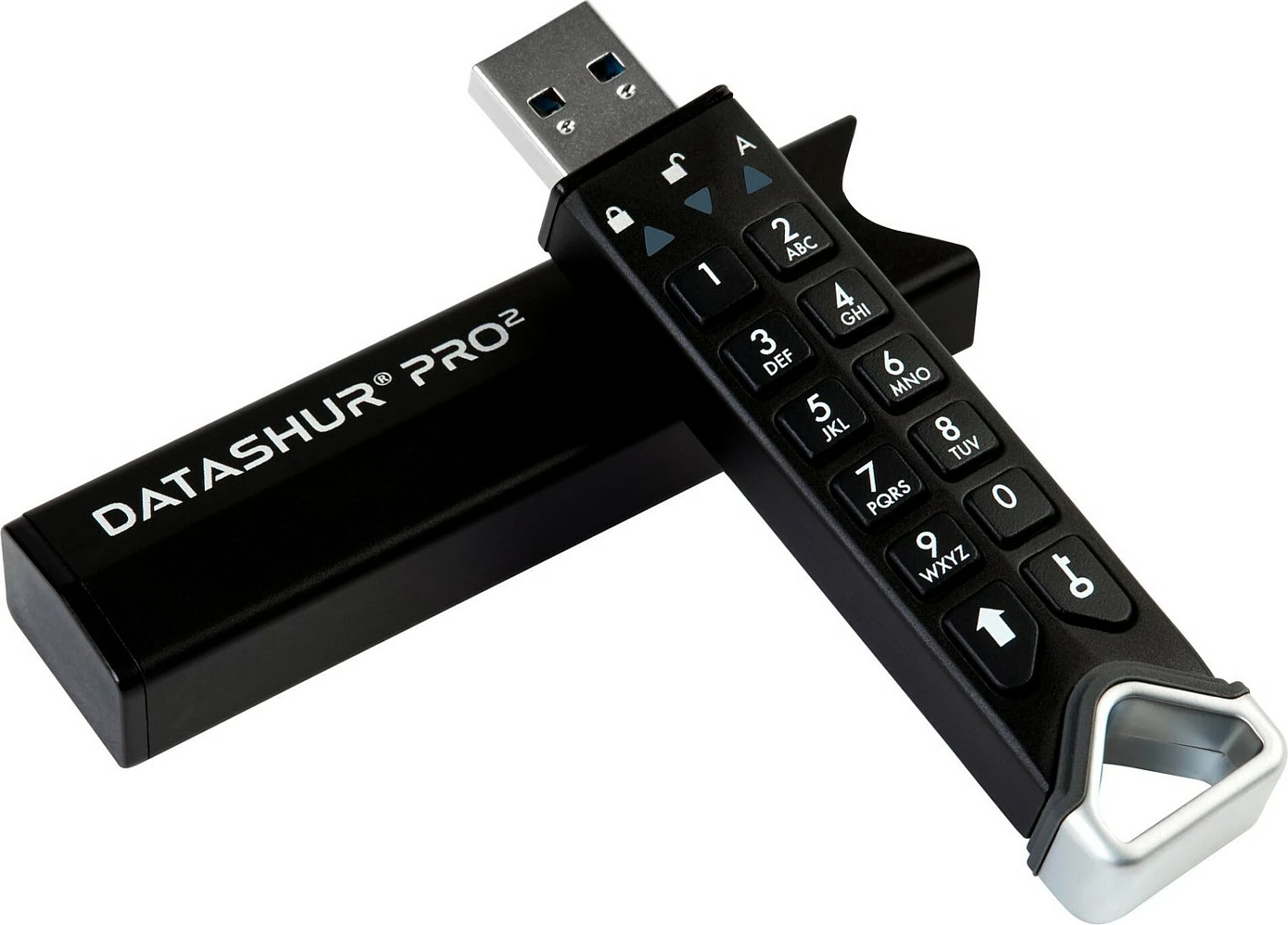 USB stick iStorage datAshur PRO2, 4GB, USB-A, me tastierë, i enkriptuar, IP68, zi