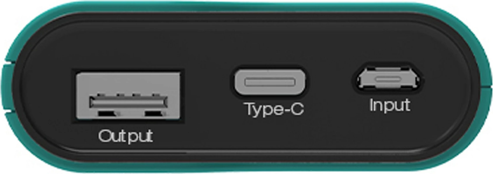 Power bank RealPower PB-7500C, 7500 mAh, USB-A/USB-C, ekran digjital, zi/jeshile