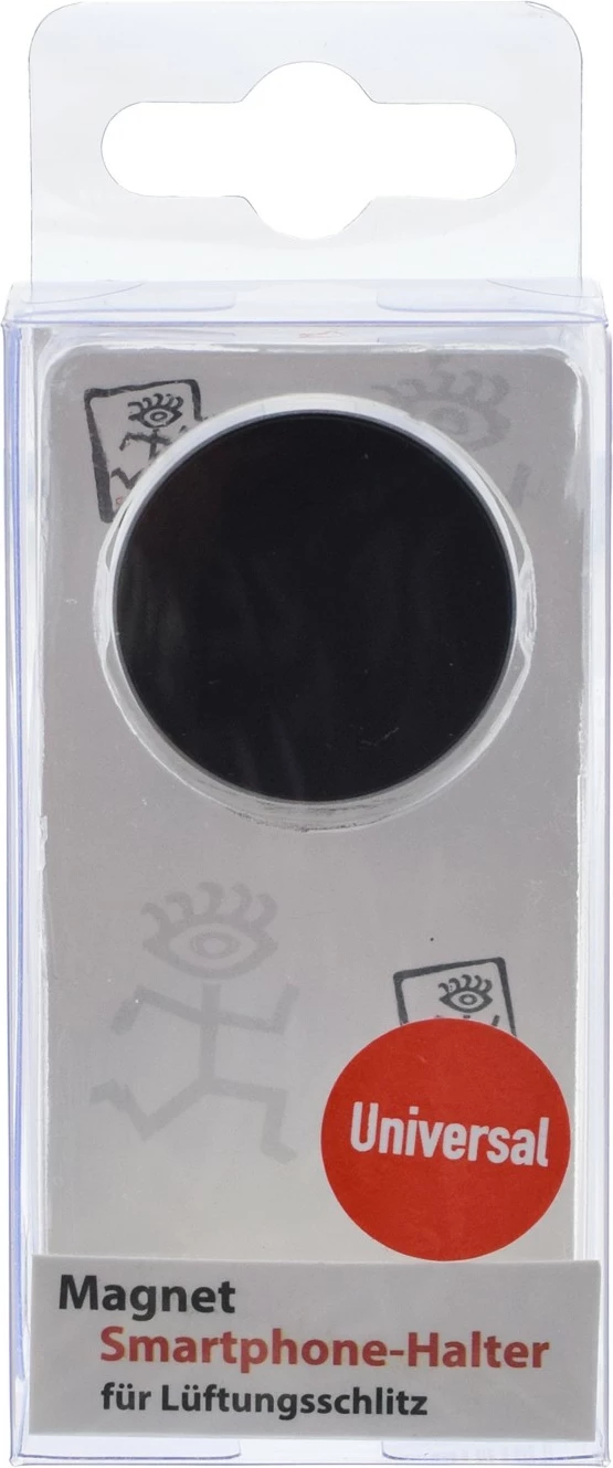Mbajtës magnetik 2GO MINI MAG për celular ose navigator, ngjyrë e zezë dhe e bardhë