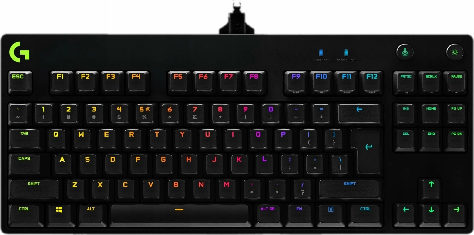 Tastierë gaming Logitech G PRO GX Blue 920-009392, TKL 80%, RGB, USB, US INTL, e zezë