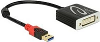 Adapter kabllo DeLOCK 62737, USB-A në DVI-I, 0.2 m, 1920x1200, e zezë