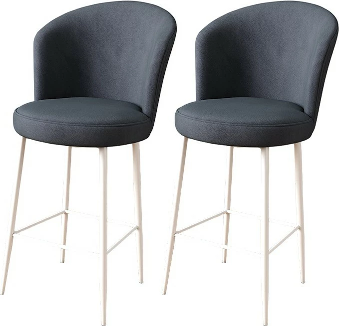 Set karrigesh për bar (2 copë), Hanah Home, Fora, antracit, e bardhë