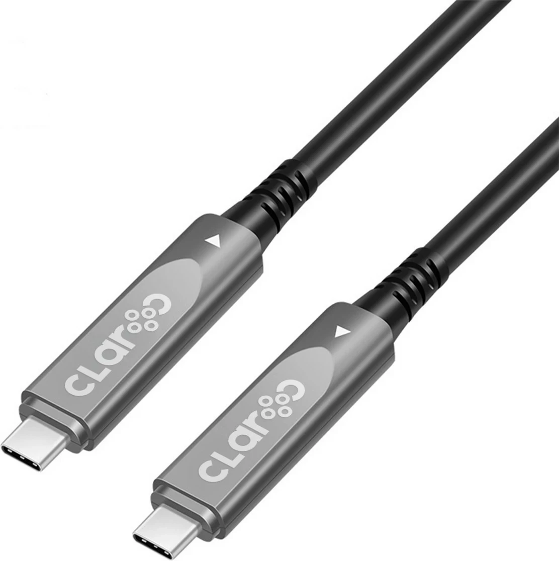 Kabëll USB-C Claroc aktiv, 12m, 4K@60Hz, 60W, zi