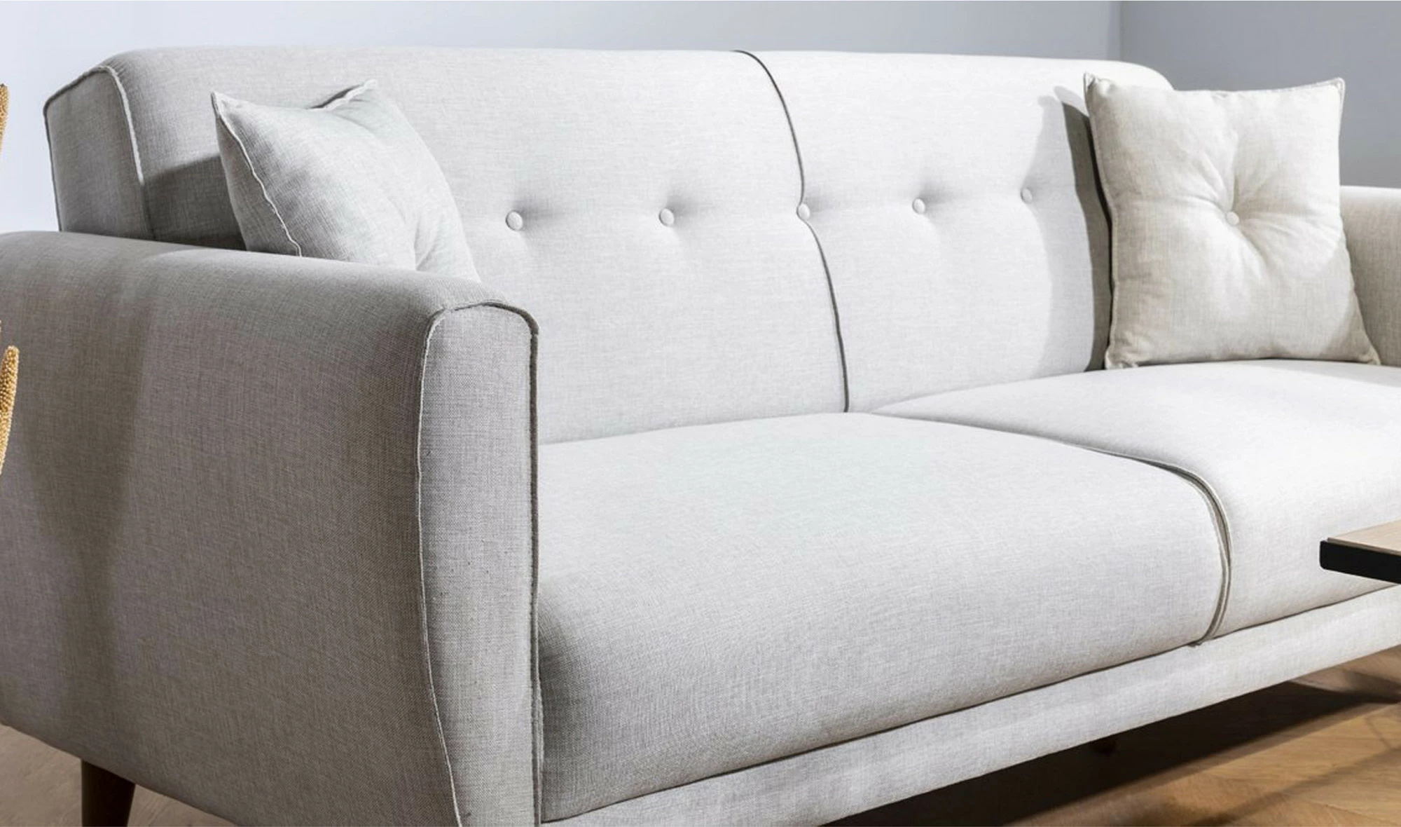 Set divani-krevat Atelier del Sofa, Aria-TKM05-1005, krem