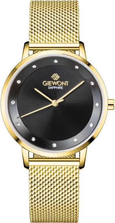 Orë dore femra Giewont GW4130-B3, e zezë dhe e artë, set