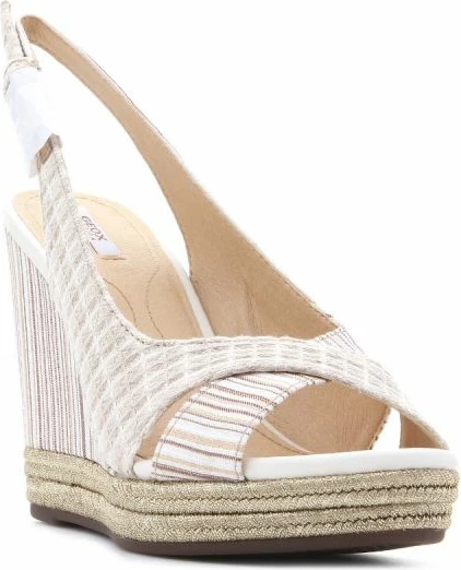 Këpucë me takë Geox femra, bezhë/ari