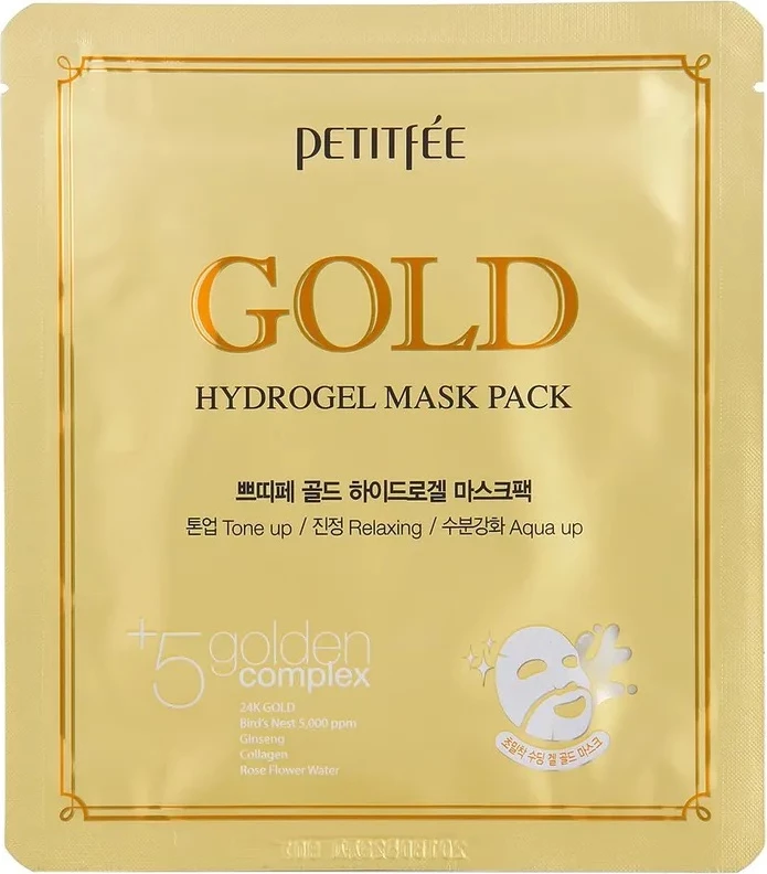 Maskë për fytyrë Petitfee Gold Hydrogel Mask Pack për femra 32g