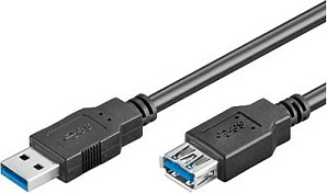 Kabllo zgjatëse USB 3.0 Goobay, 1.8m, Type-A mashkull në Type-A femër, e zezë
