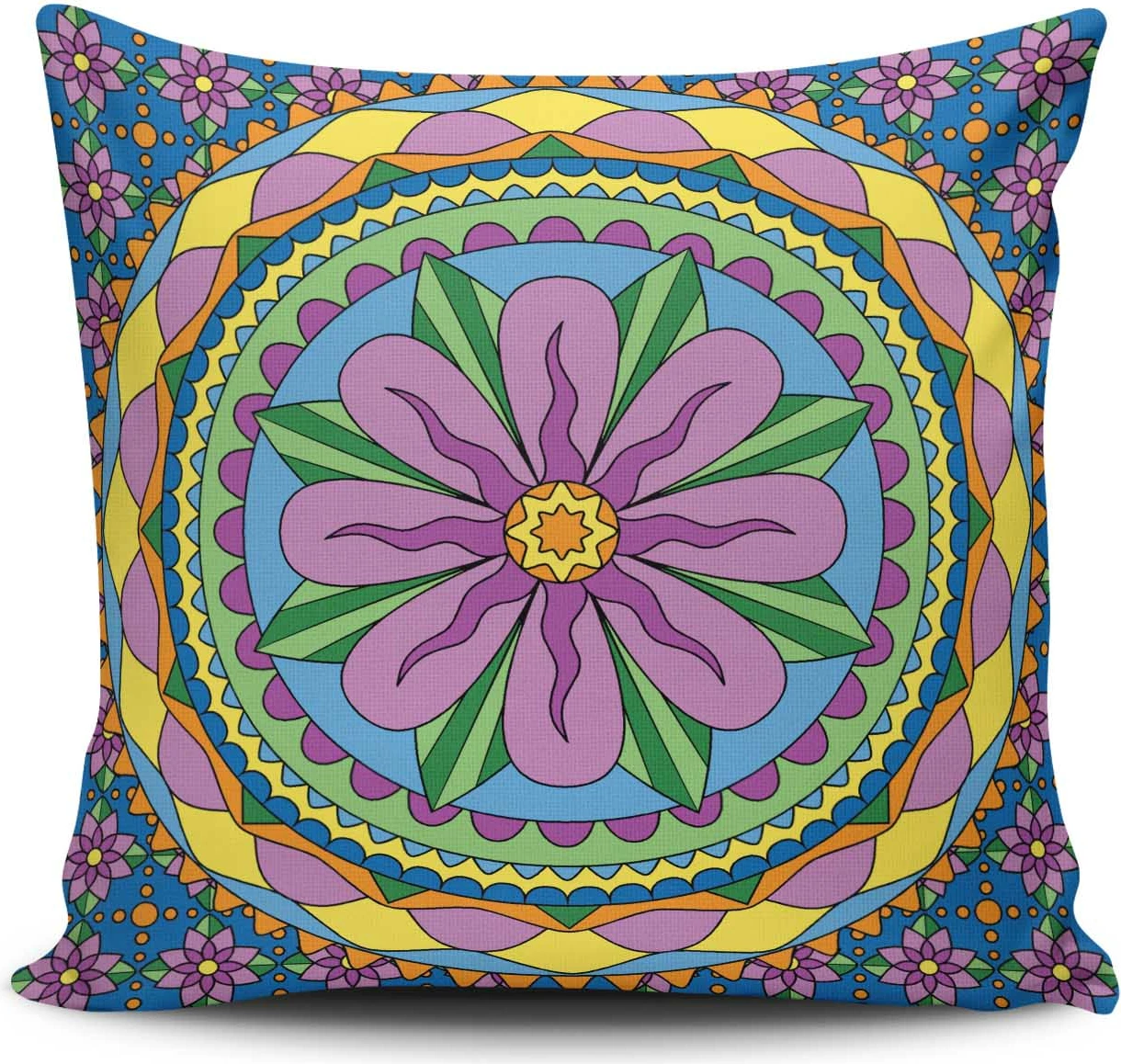 Jastëk Aberto Design, MANDALA-17, shumëngjyrësh, 43x43cm