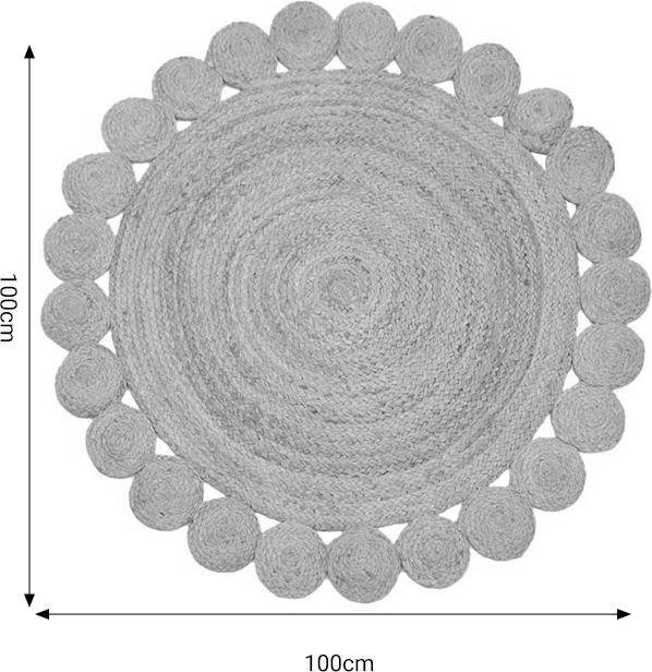 Qilim Voni Inart prej jute natyrale D100x1cm