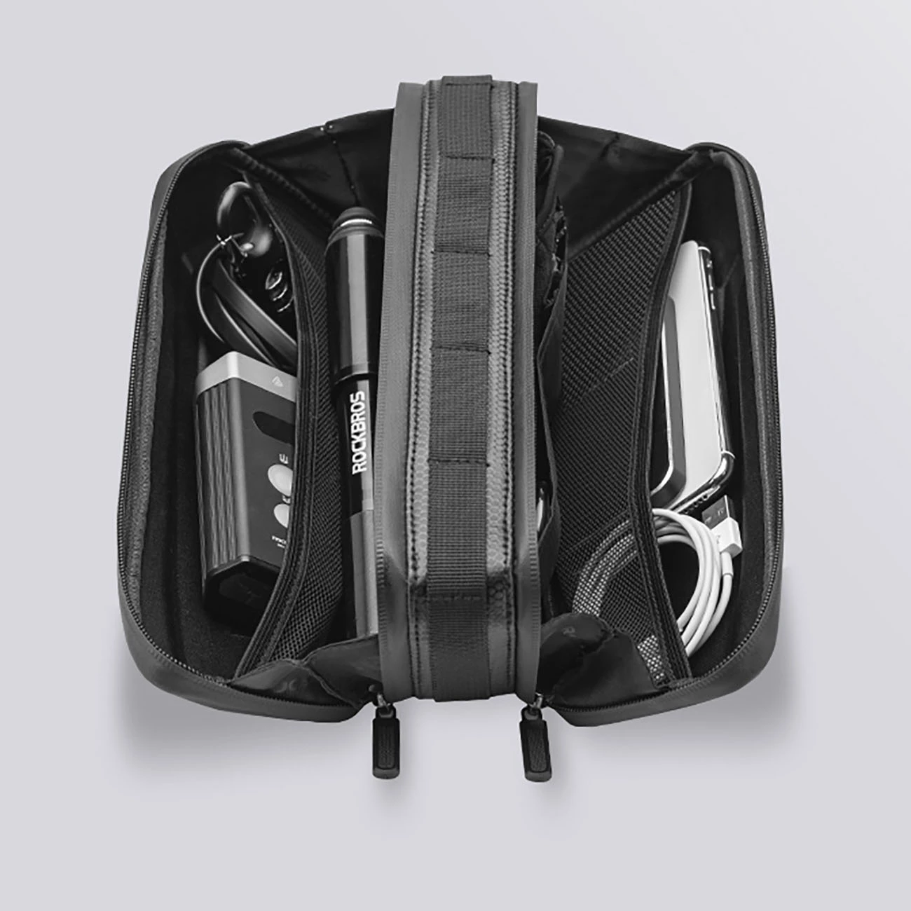 Çantë biçiklete Rockbros B66 për kornizë, 1.5L, e zezë