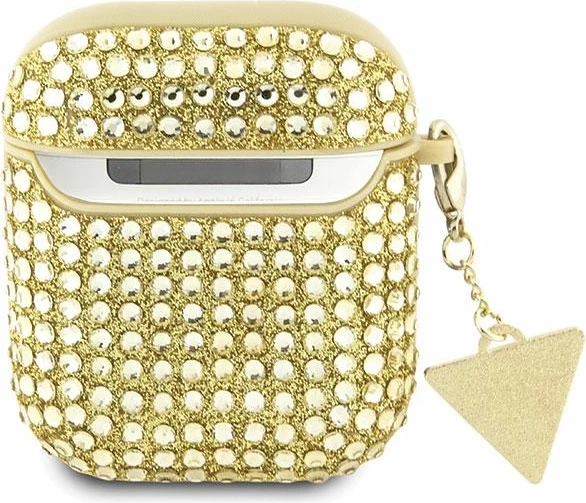 Mbështjellës Guess Rhinestone Triangle për AirPods 1/2, TPU, Ari