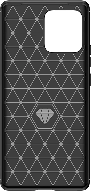 Mbështjellës Hurtel Carbon Case për Motorola Edge 40 Pro, silikon, i zi