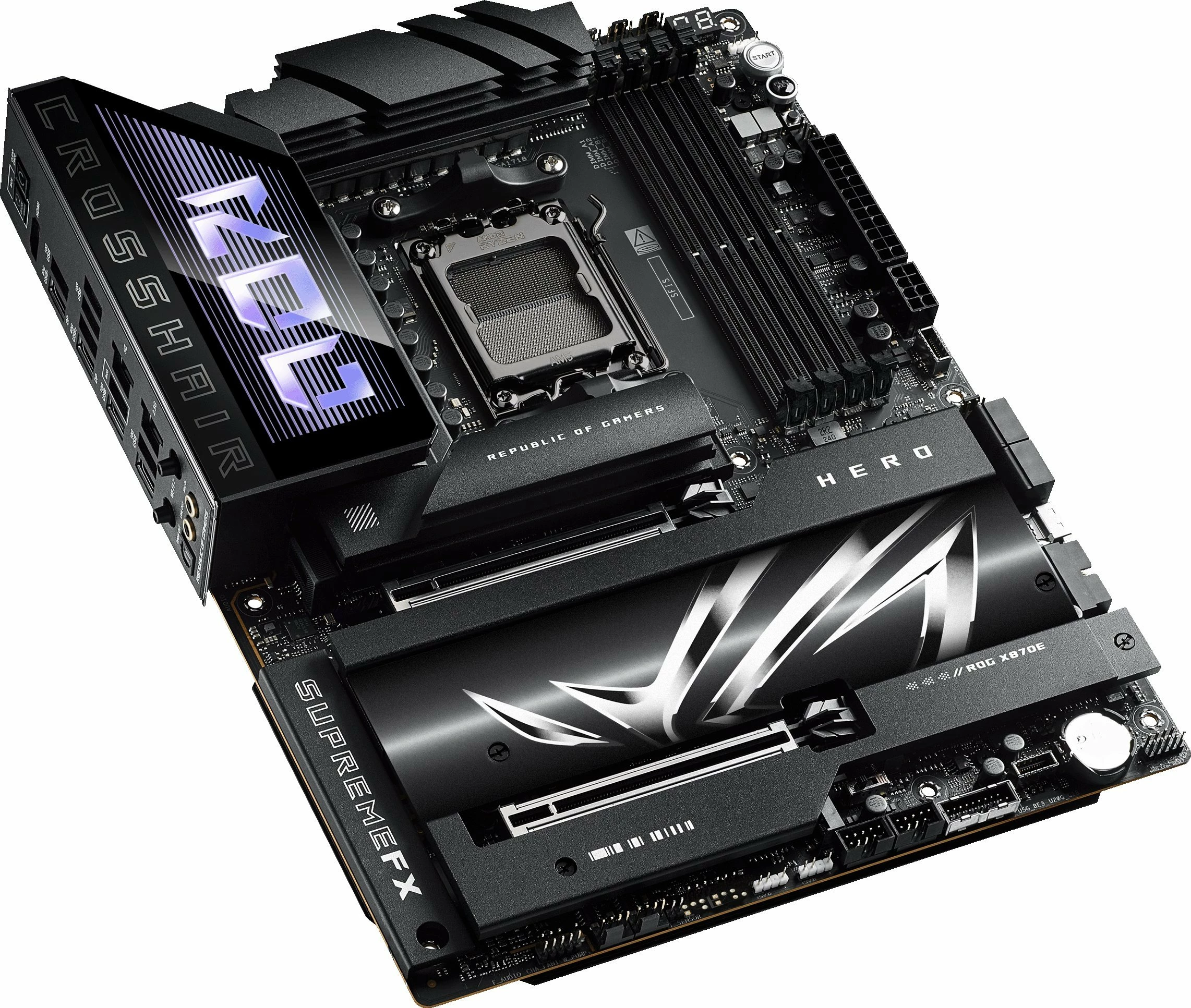 Pllakë amë Asus ROG Crosshair X870E Hero ATX, AM5, DDR5 deri 256GB, Wi‑Fi 7