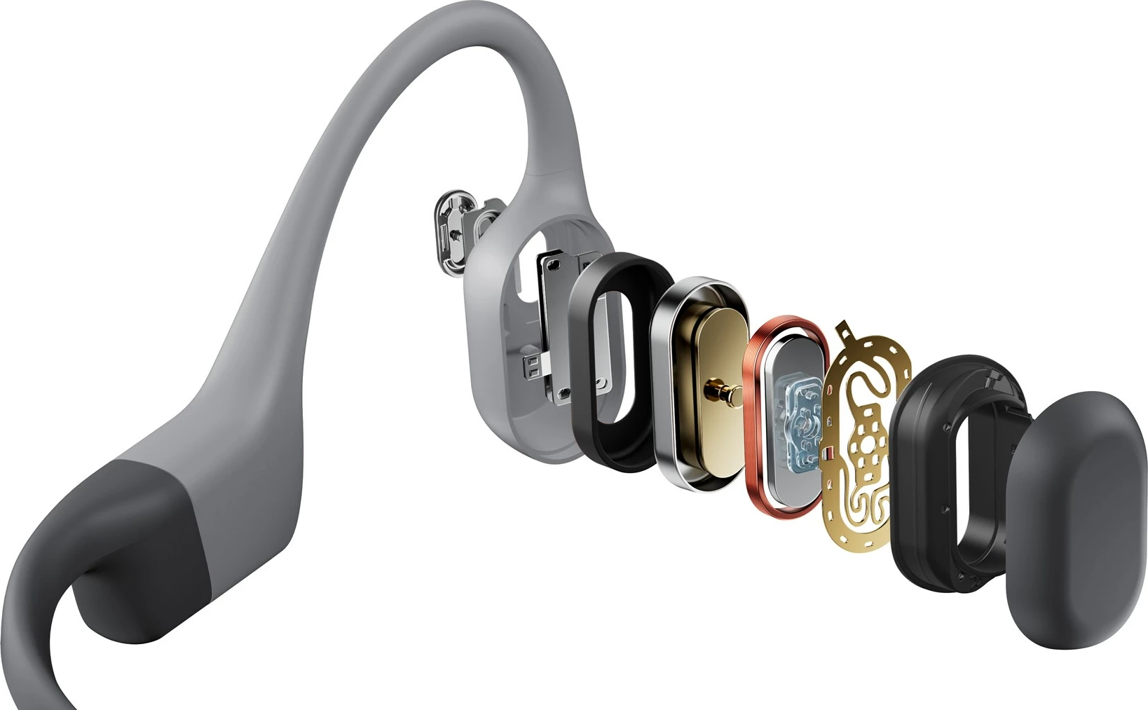 Kufje sportive pa tela SHOKZ OpenSwim Pro, 32 GB, Bluetooth, Gri