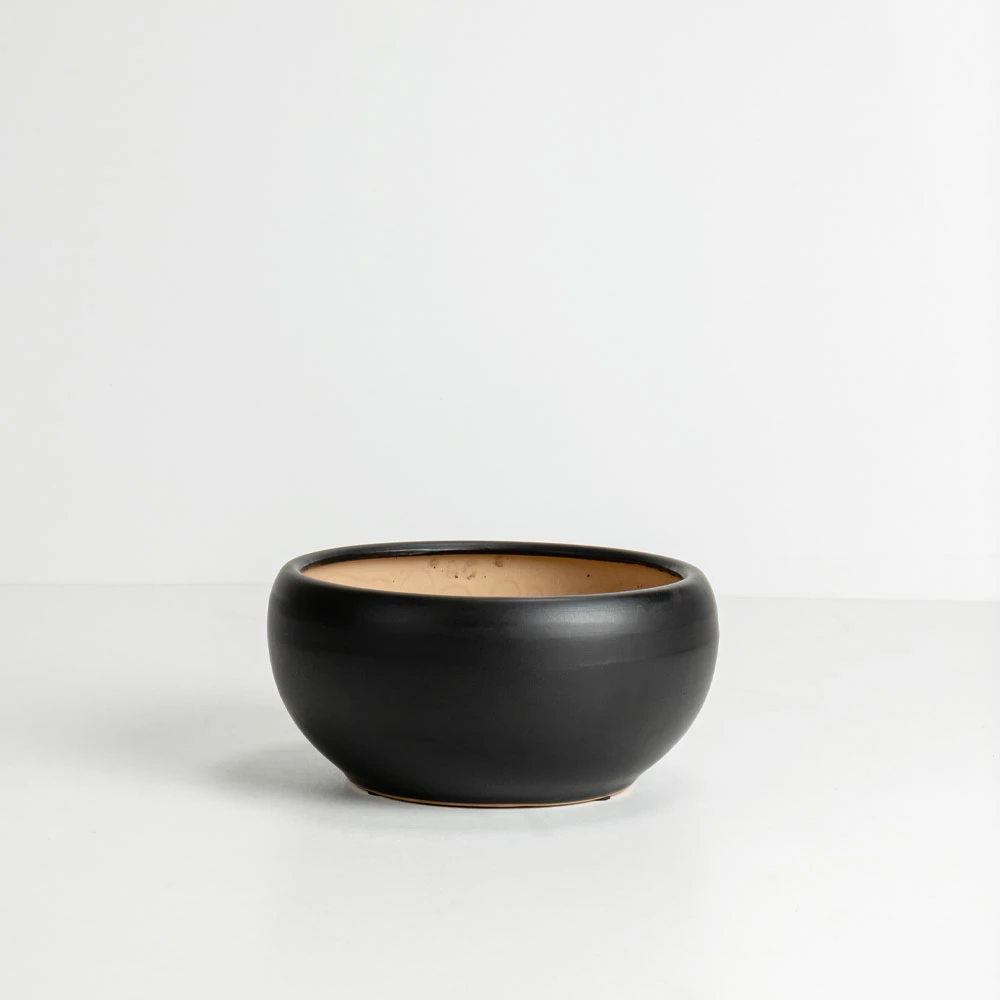 Set vazo ONYX, 3 copë, qeramikë, ngjyrë e zezë, 43x43x18cm