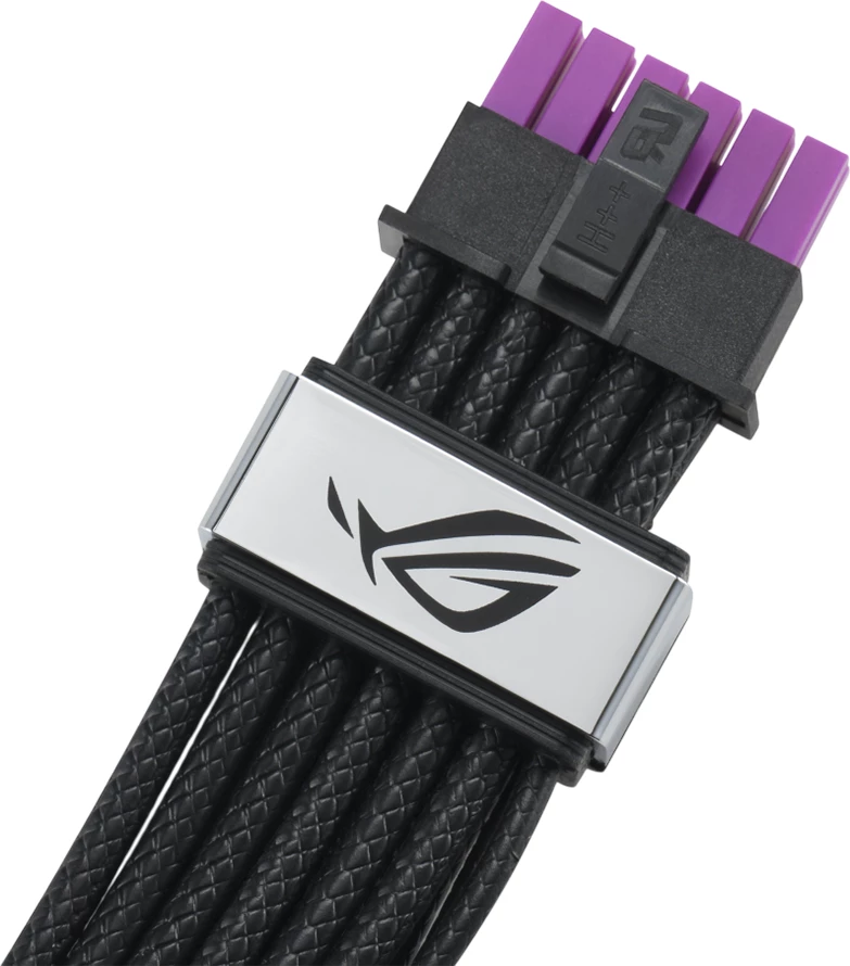 Kabllo rryme PCIe ASUS ROG Equalizer 12V-2x6, 16-pin në 2x 6-pin, 750mm, e zezë