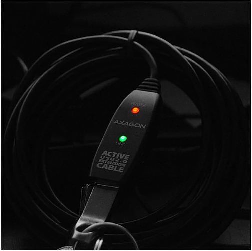 Kabllo zgjatëse USB Axagon ADR-210, USB 2.0, USB-A në USB-A, 10 m, e zezë