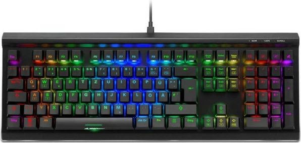 Tastierë mekanike Sharkoon SKILLER SGK40, RGB LED, Full-size, E zezë