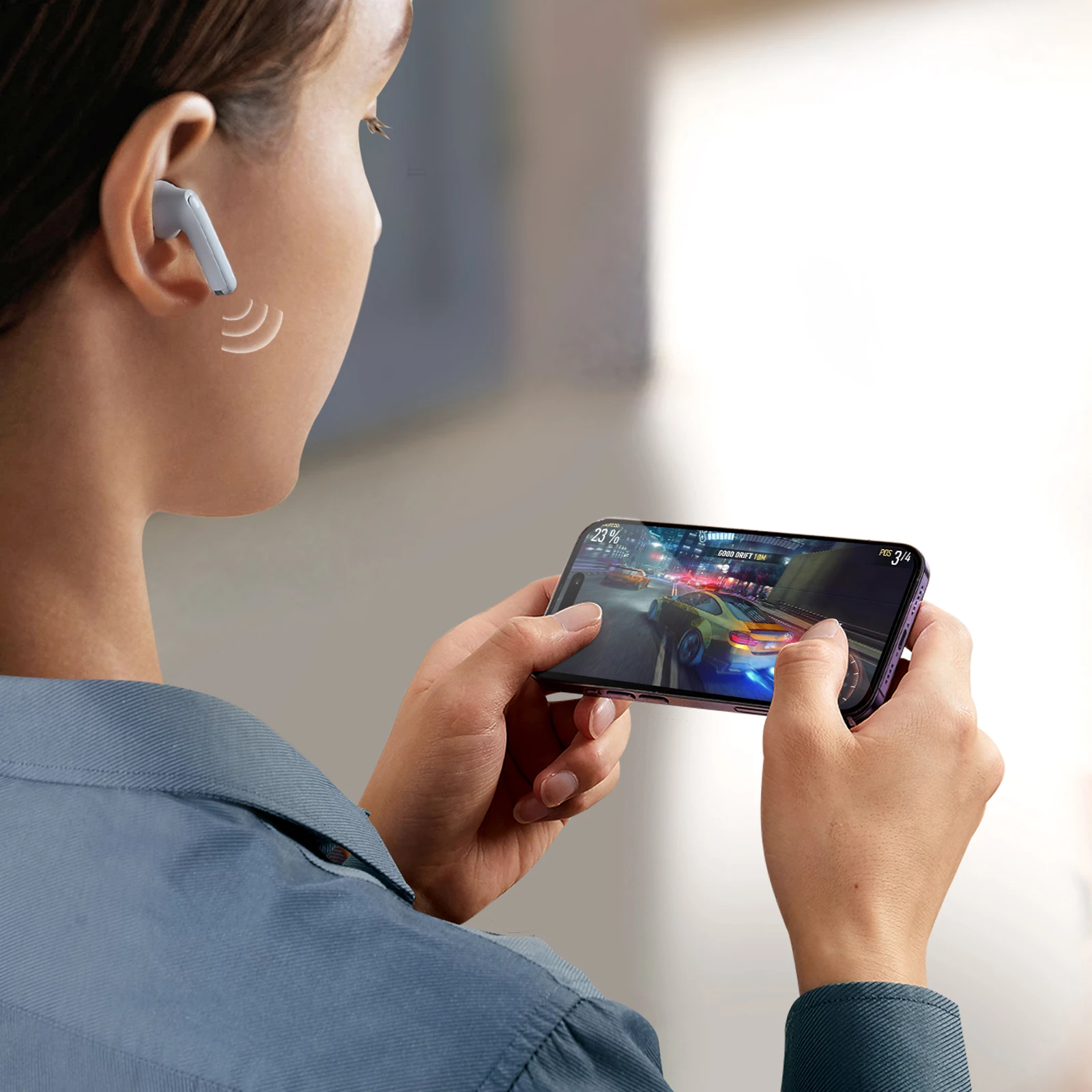 Kufje wireless Joyroom Funpods JR-FB2, Bluetooth 5.3, kaltër