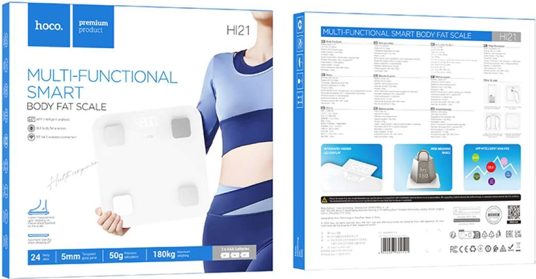 Peshore smart personale HOCO HI21 Bluetooth, e bardhë