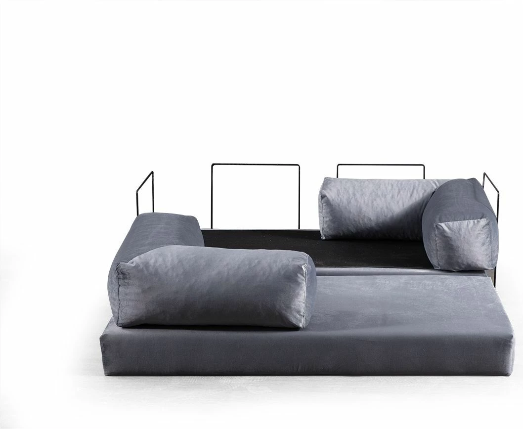 Divan-krevat 2 vende, Atelier del Sofa, Via Con, gri e çelët