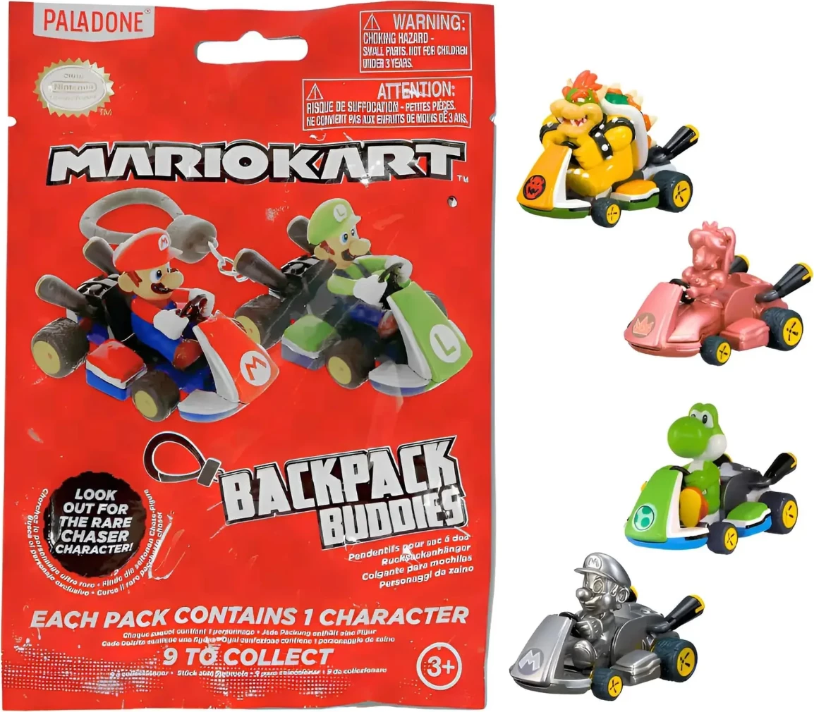 Obezek Paladone Mario Kart Backpack Buddies, figurë surprizë (1 copë)