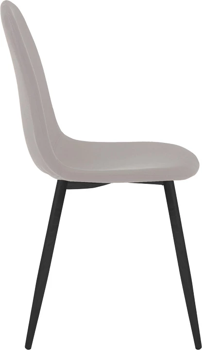 Karrige ngrënieje Bella, set prej 4 copash, material tekstili, këmbë metalike të zeza, 43.5x52x89cm