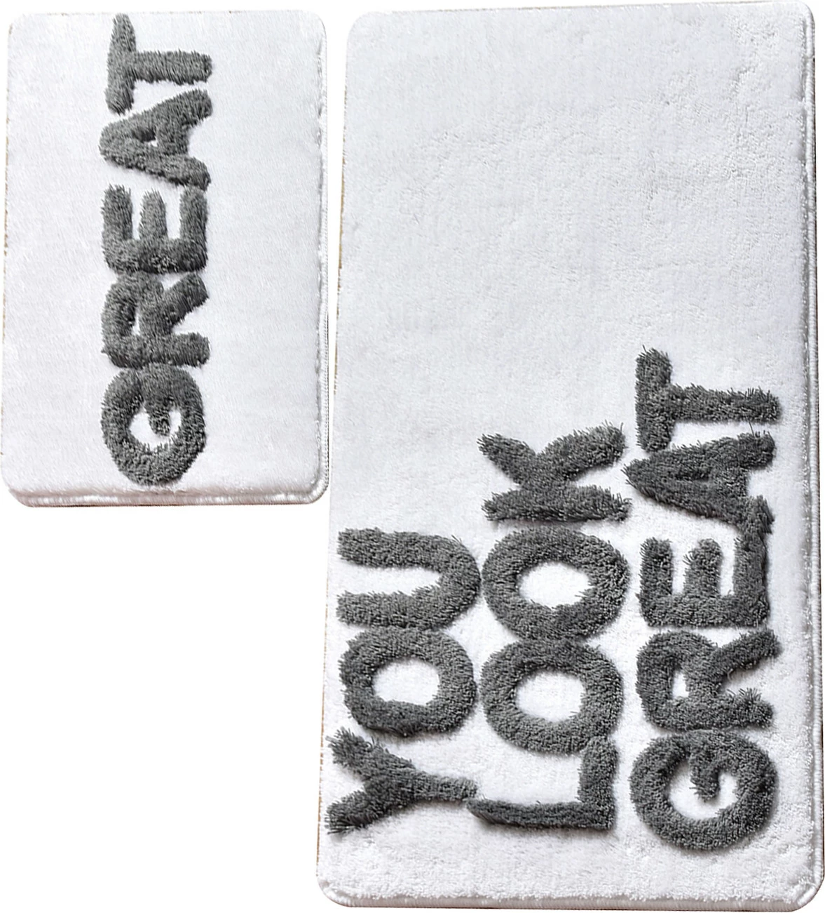 Set dy pjesësh tapeta për banjo, akrilik, e bardhë, Mijölnir, GREAT